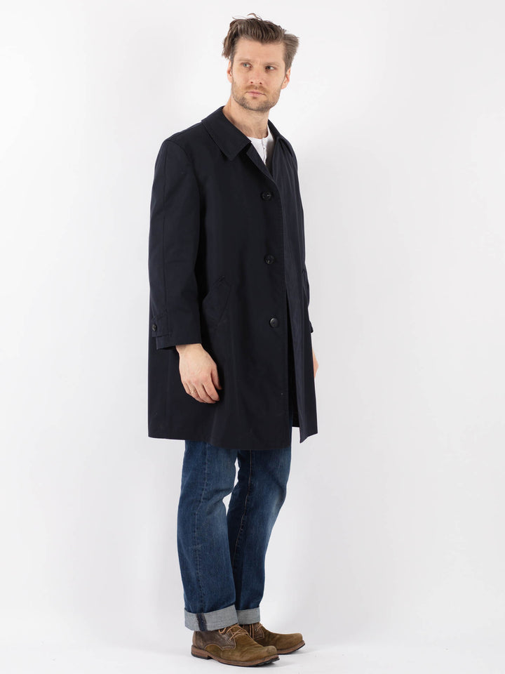 Vintage 70's Men Mac Coat in BlueZ1218