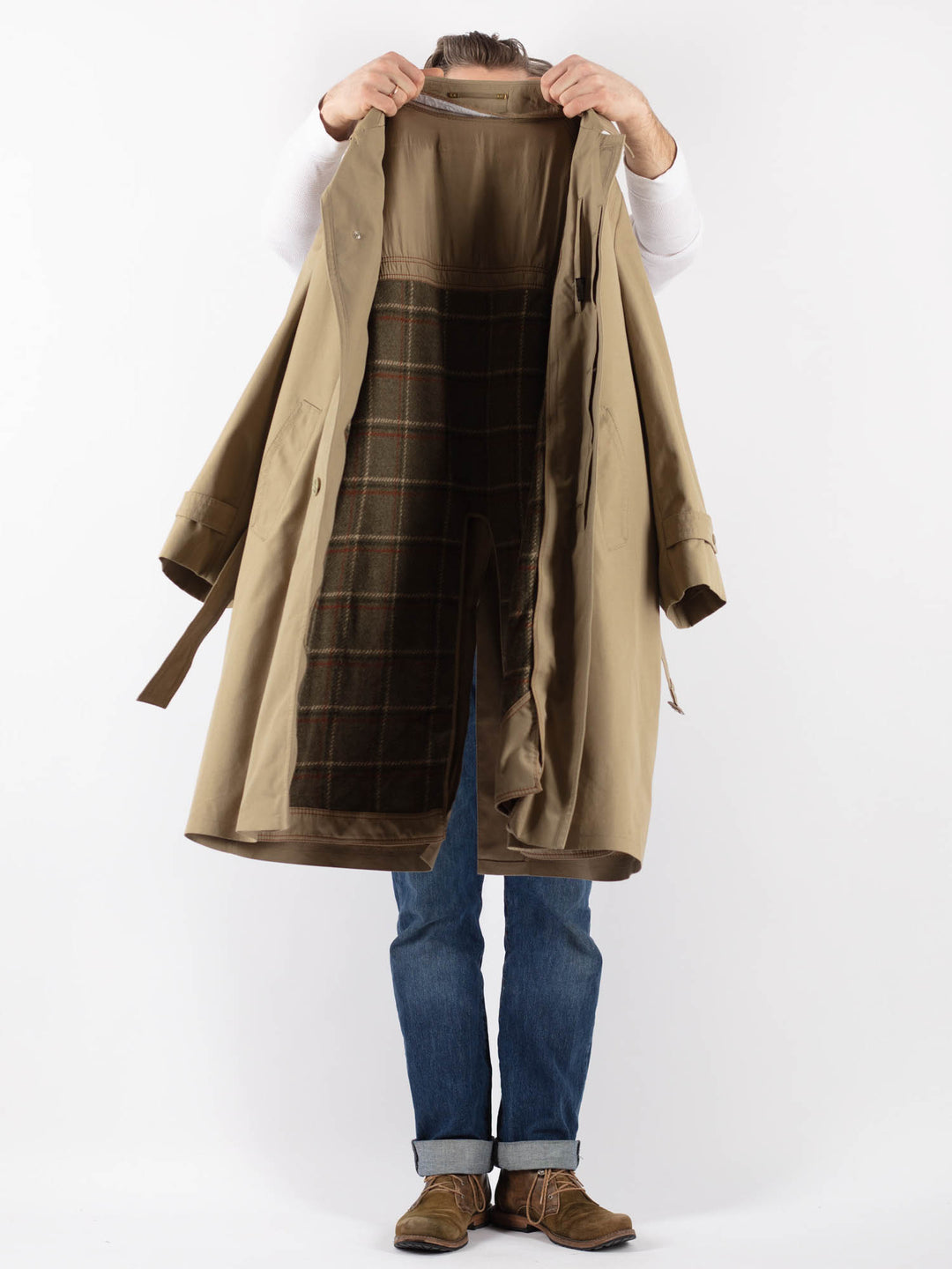 Vintage 70's Men Mac Coat in BeigeZ1220