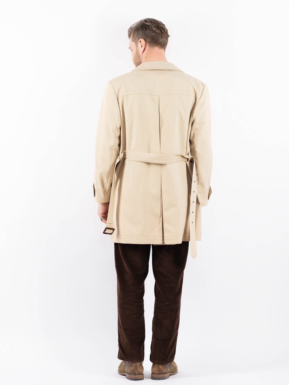 Vintage 70's Men Mac Coat in BeigeZ1660