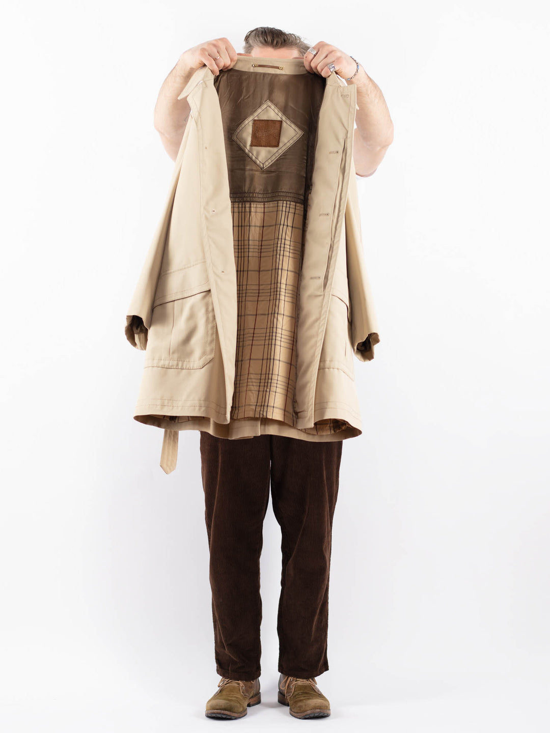 Vintage 70's Men Mac Coat in BeigeZ1660