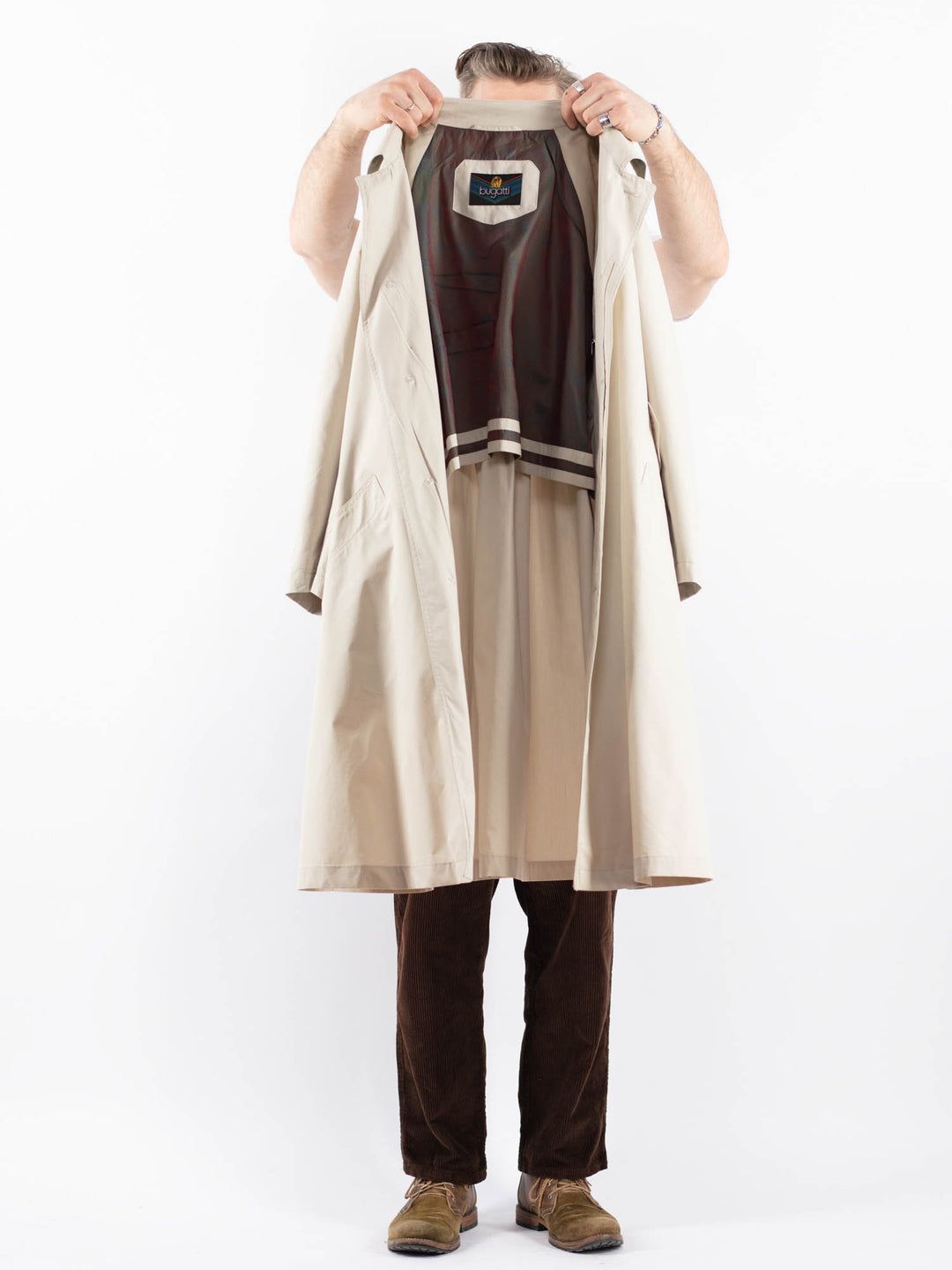 Vintage 70's Men Mac Coat in BeigeZ1663