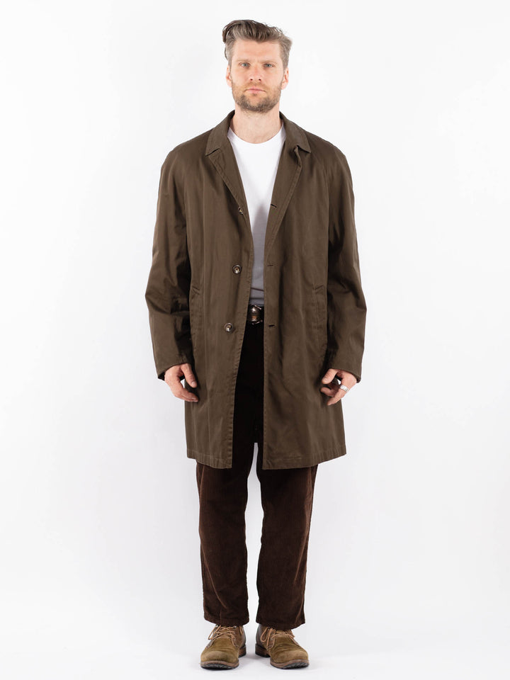 Vintage 70's Men Mac Coat in BrownZ1666
