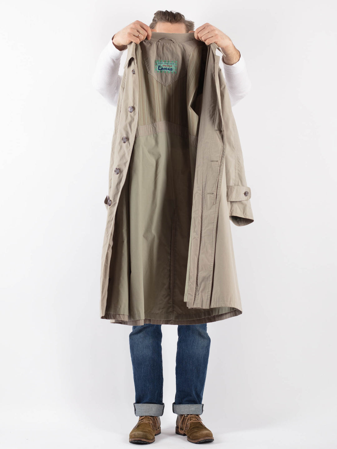 Vintage 70's Men Mac Coat in BeigeZ1235