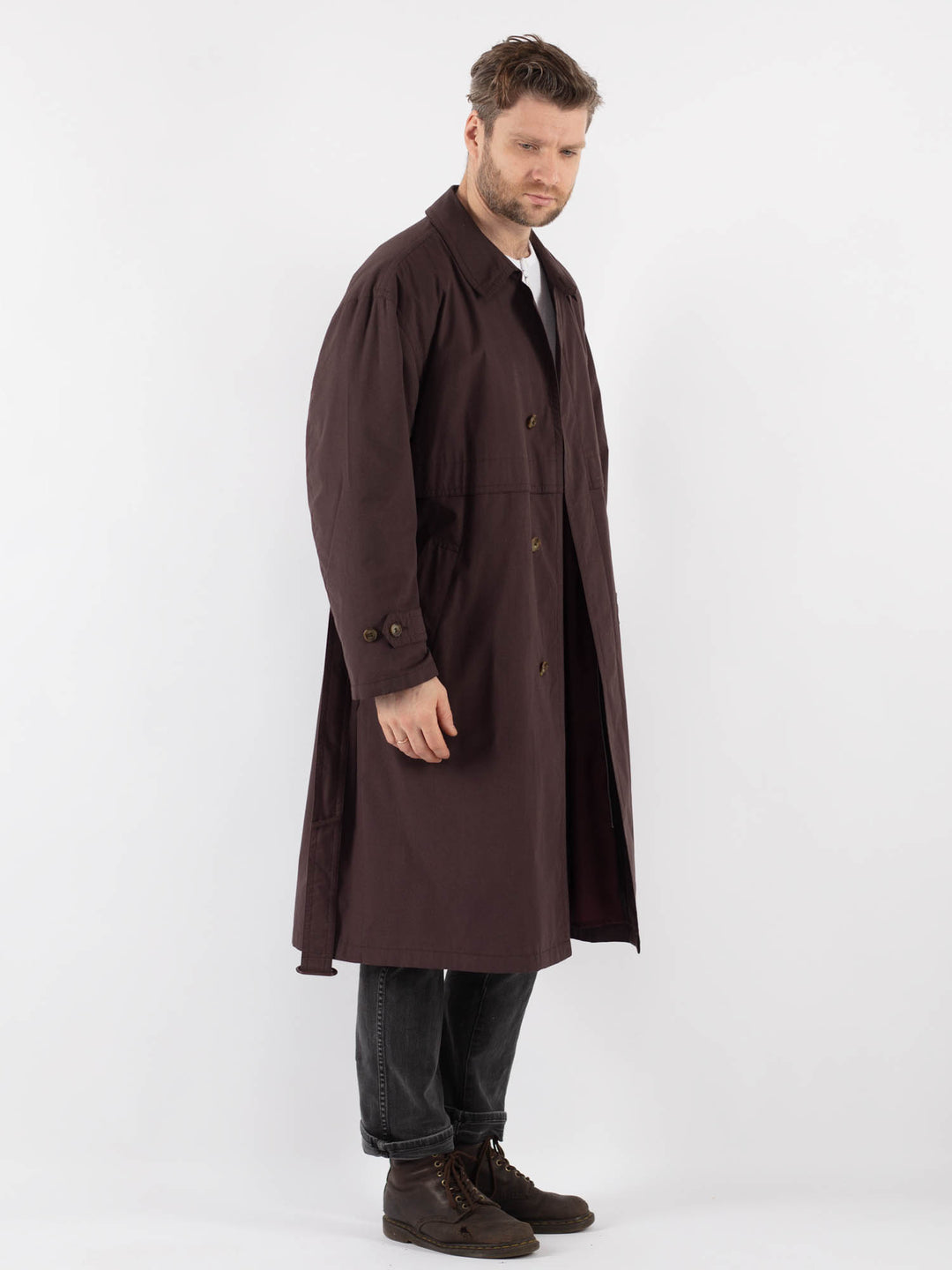 Vintage 70's Men Mac in BrownZ826