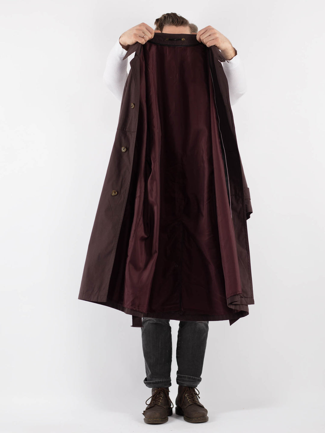 Vintage 70's Men Mac in BrownZ826