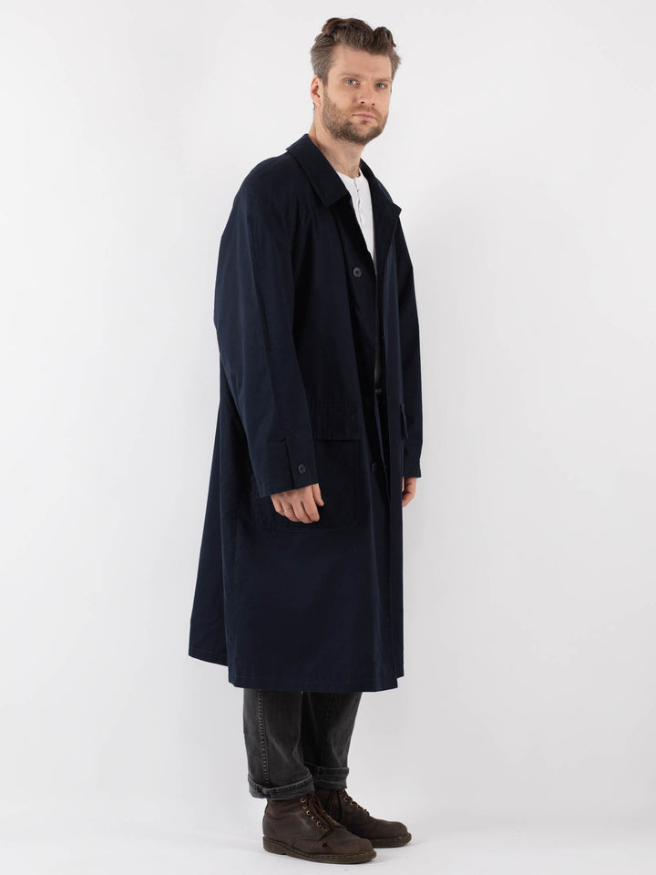 Vintage 70's Men Mac Coat in BlueZ835