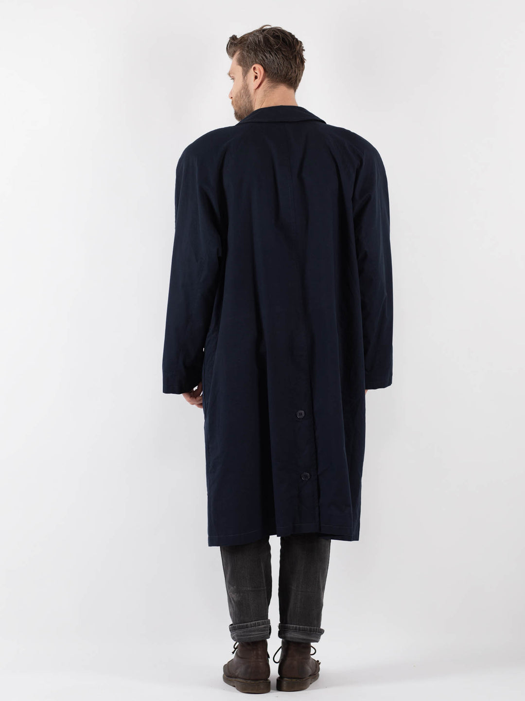 Vintage 70's Men Mac Coat in BlueZ835