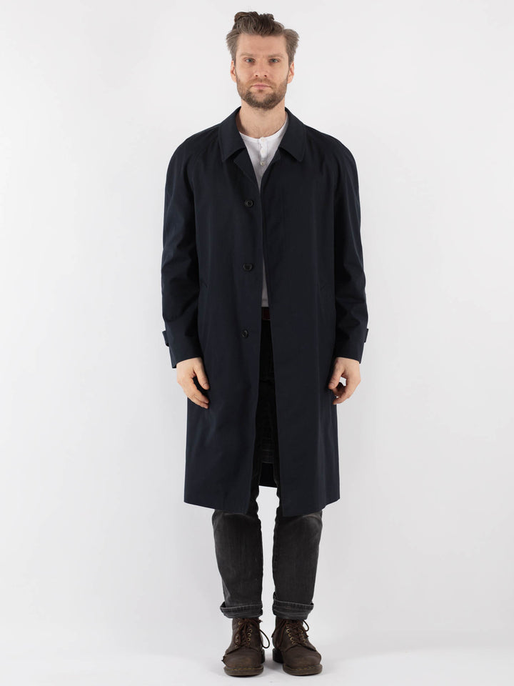 Vintage 70's Men Mac Coat in BlueZ836