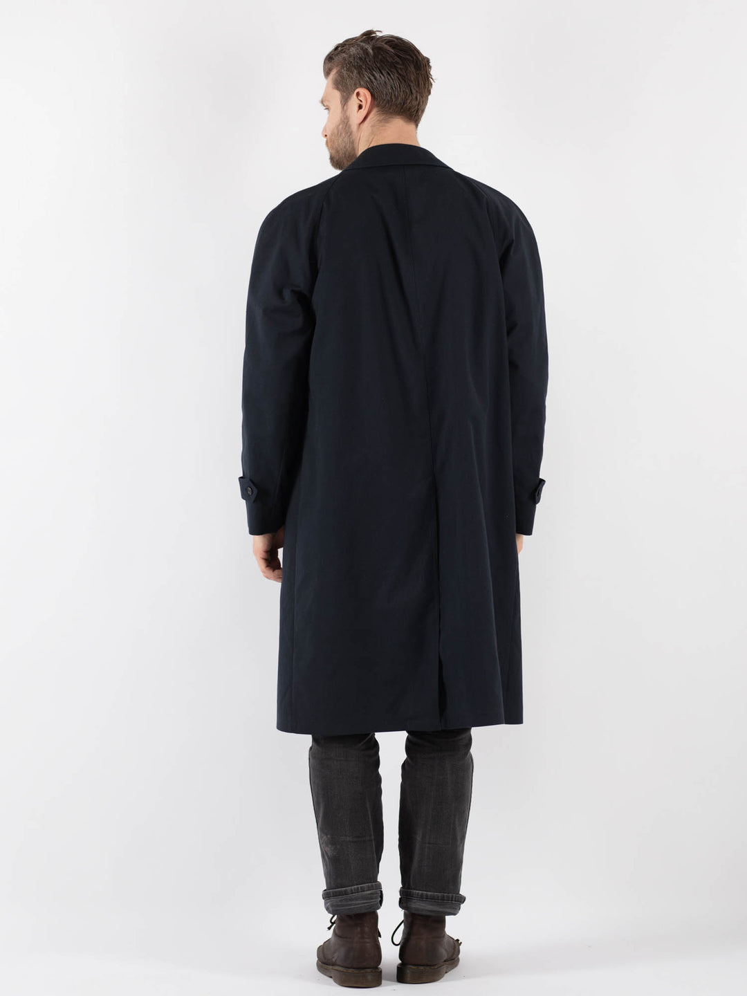 Vintage 70's Men Mac Coat in BlueZ836