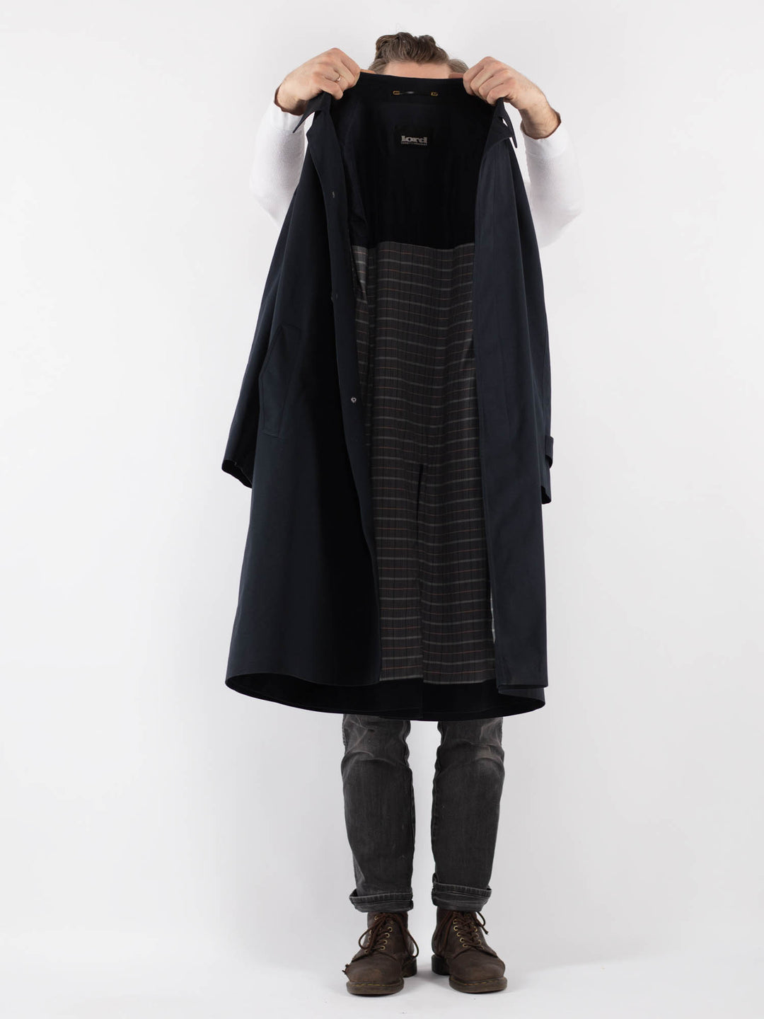 Vintage 70's Men Mac Coat in BlueZ836