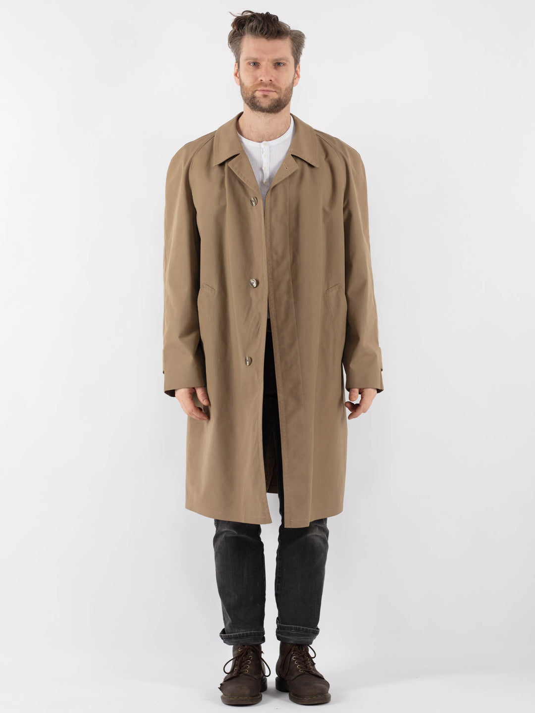 Vintage 70's Men Trench in Beige