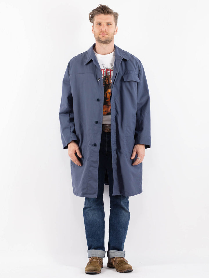 Vintage 70's Men Mac Coat in BlueZ1495