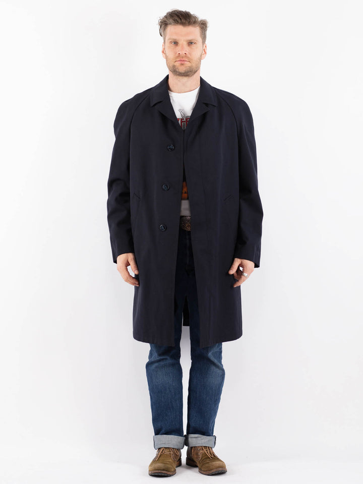 Vintage 70's Men Mac Coat in BlueZ1497