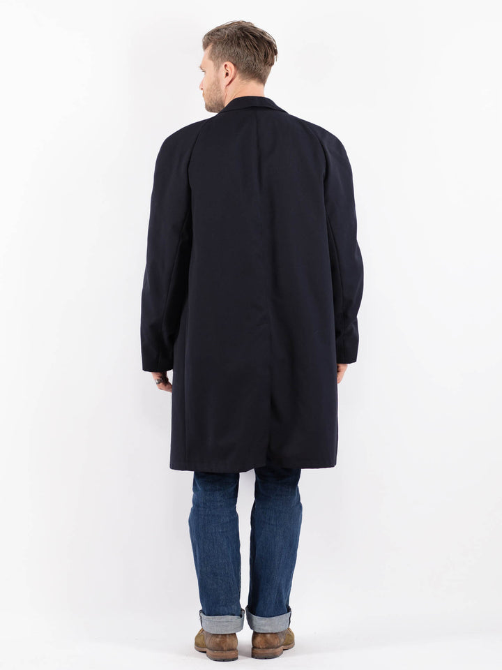Vintage 70's Men Mac Coat in BlueZ1497