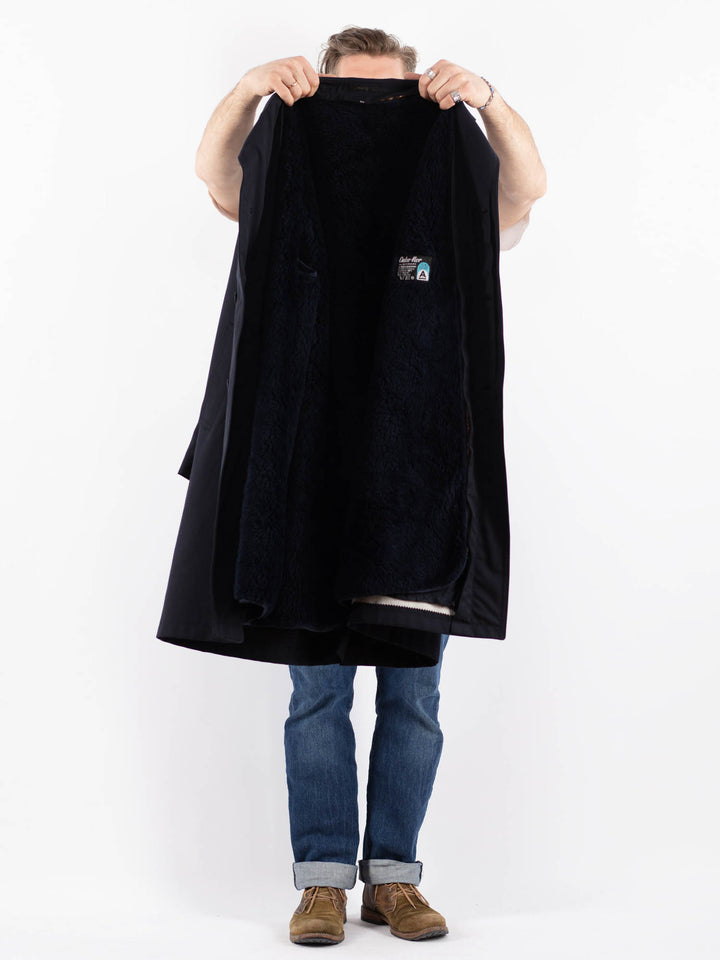 Vintage 70's Men Mac Coat in BlueZ1497