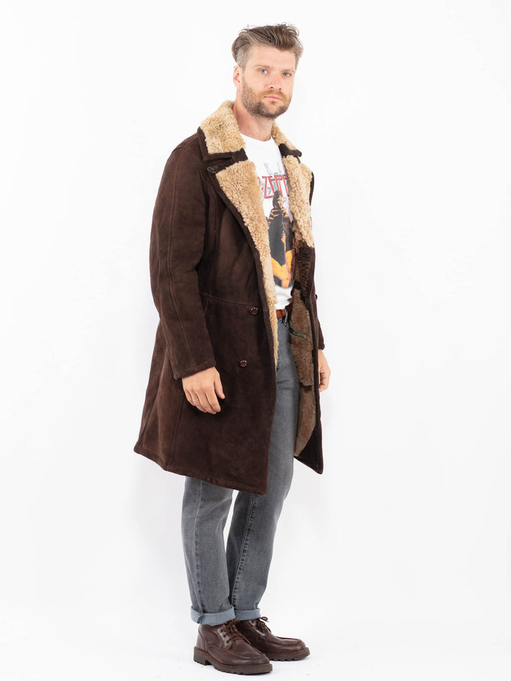Vintage 70's Men Sheepskin in BrownZ2265