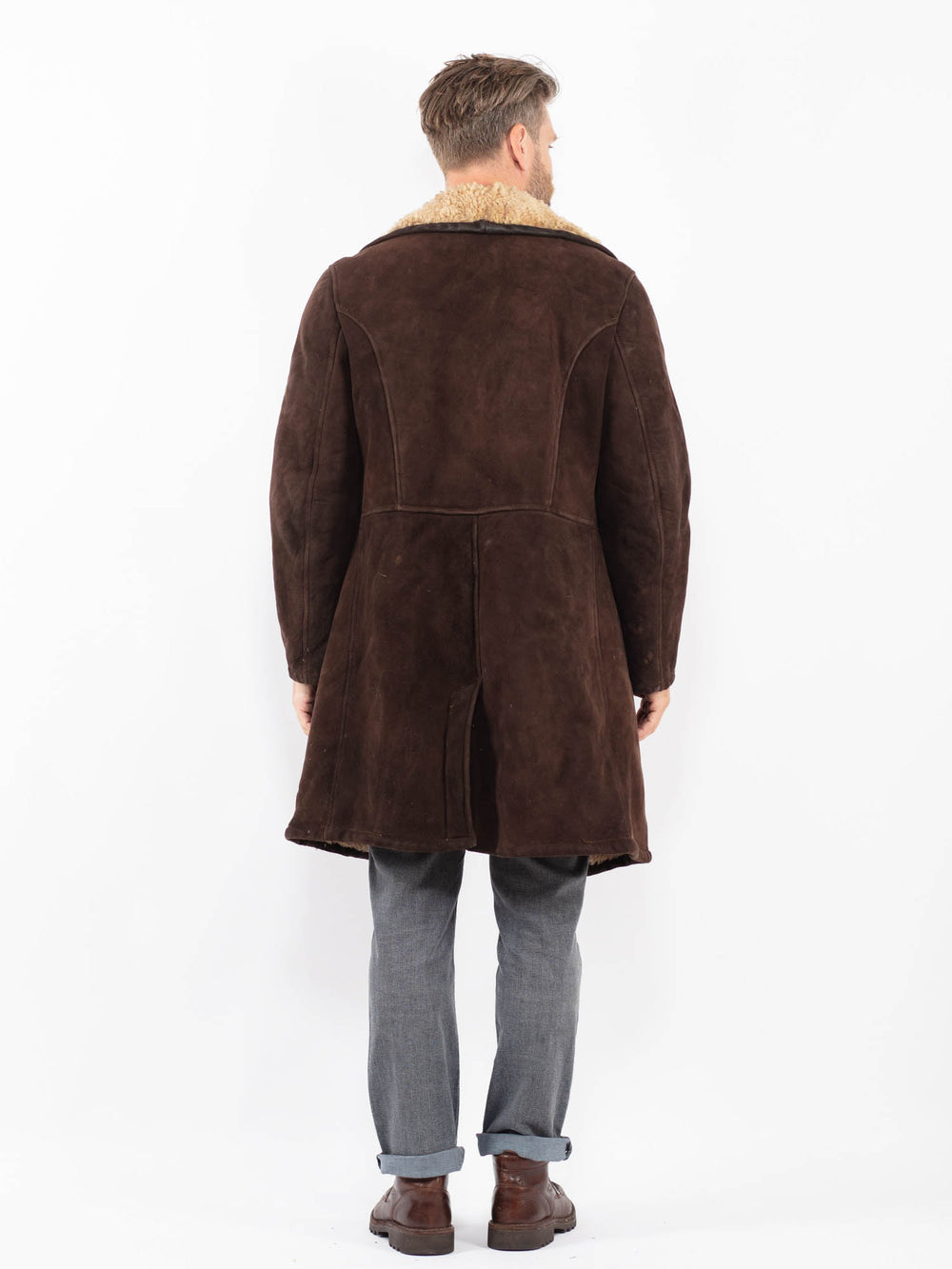 Vintage 70's Men Sheepskin in BrownZ2265