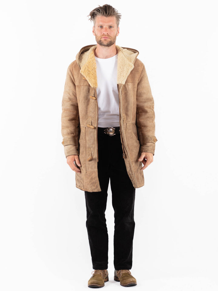 Vintage 70's Men Sheepskin Coat in BeigeZ1822