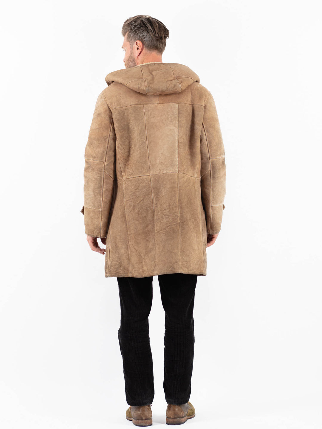 Vintage 70's Men Sheepskin Coat in BeigeZ1822