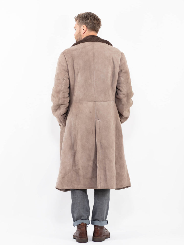 Vintage 70's Men Sheepskin Coat in BeigeZ2273
