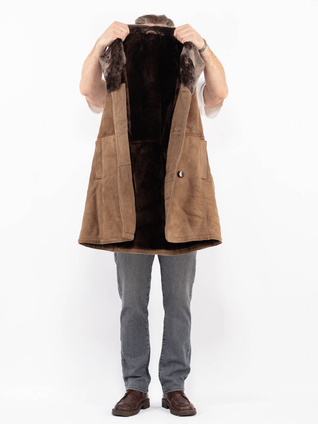 Vintage 70's Men Sheepskin in BeigeZ2092