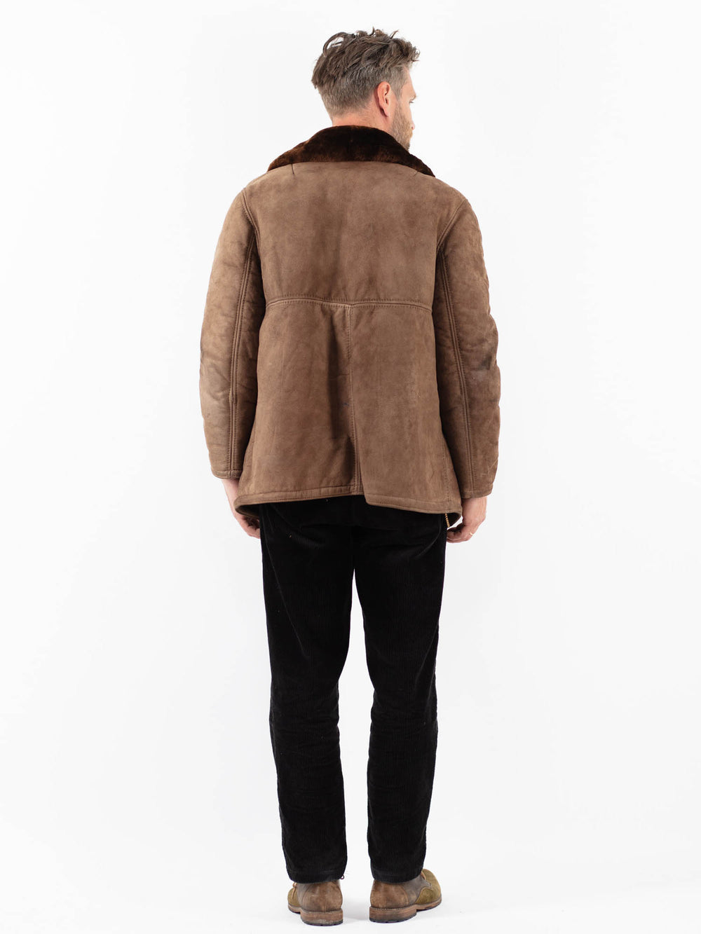 Vintage 70's Men Sheepskin Coat in BrownZ1871