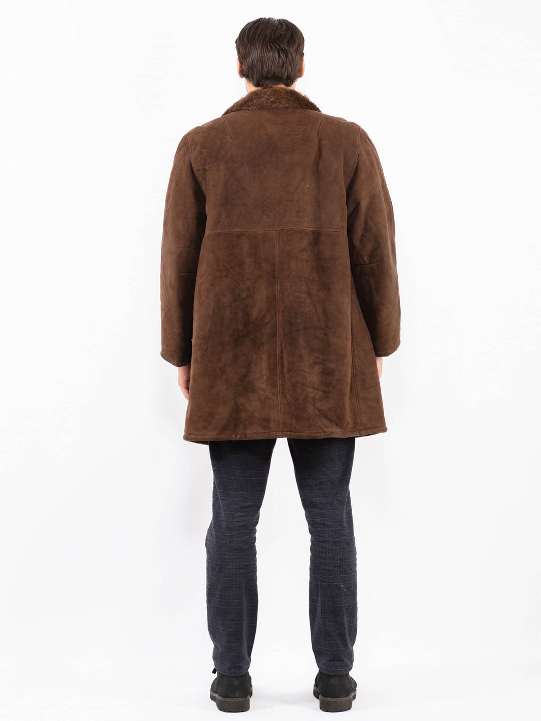 Vintage 70's Men Sheepskin Coat in BrownZ2413