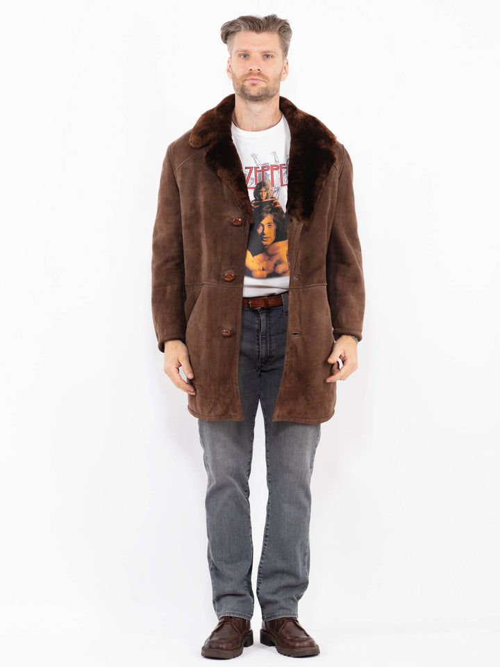 Vintage 70's Men Sheepskin in BrownZ2099