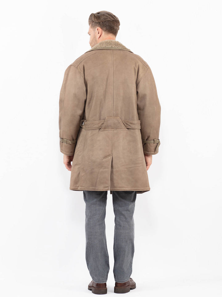 Vintage 70's Men Sheepskin Coat in BeigeZ2107