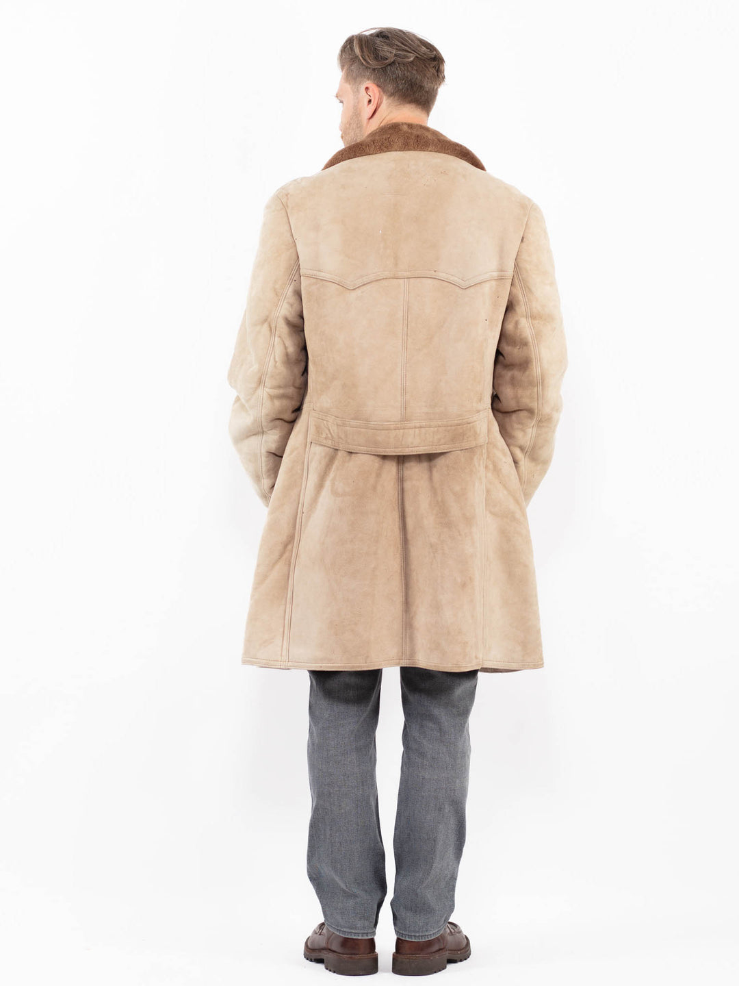 Vintage 70's Men Sheepskin in BeigeZ2128