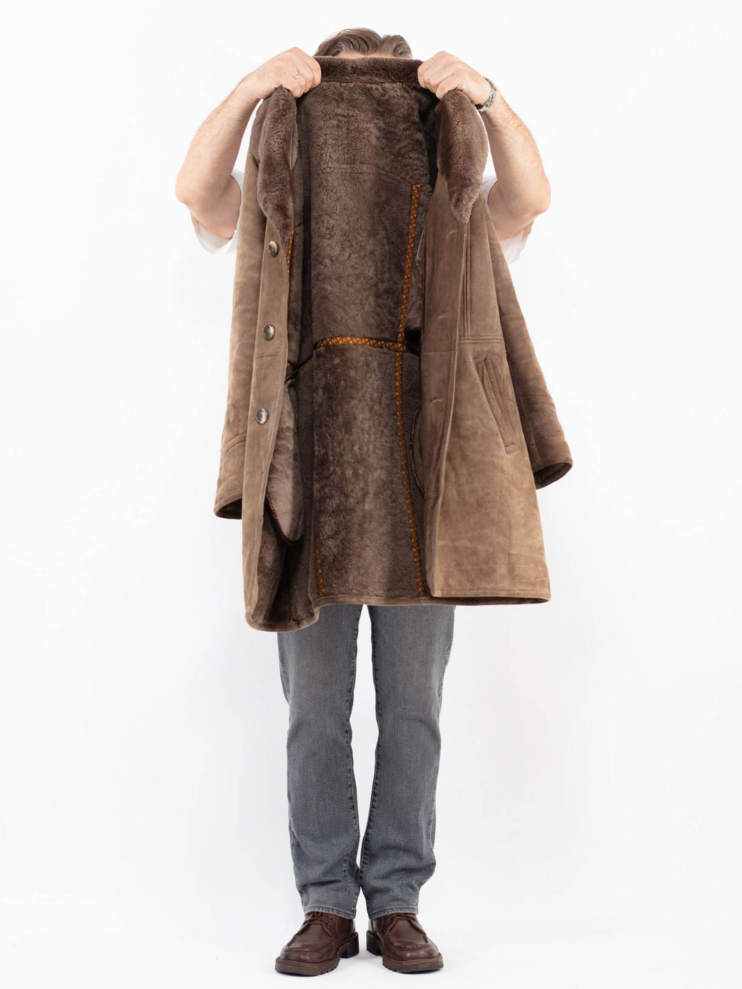 Vintage 70's Men Sheepskin in BeigeZ2132