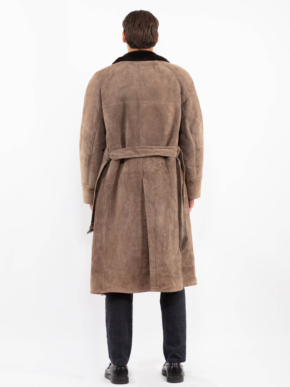 Vintage 70's Men Sheepskin Coat in BeigeZ2255