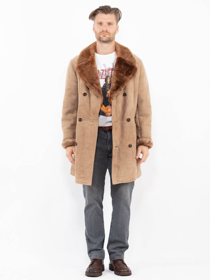 Vintage 70's Men Sheepskin in BeigeZ2142