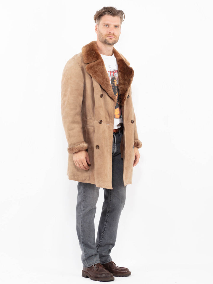 Vintage 70's Men Sheepskin in BeigeZ2142