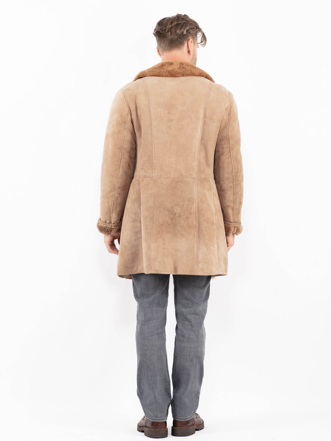 Vintage 70's Men Sheepskin in BeigeZ2142