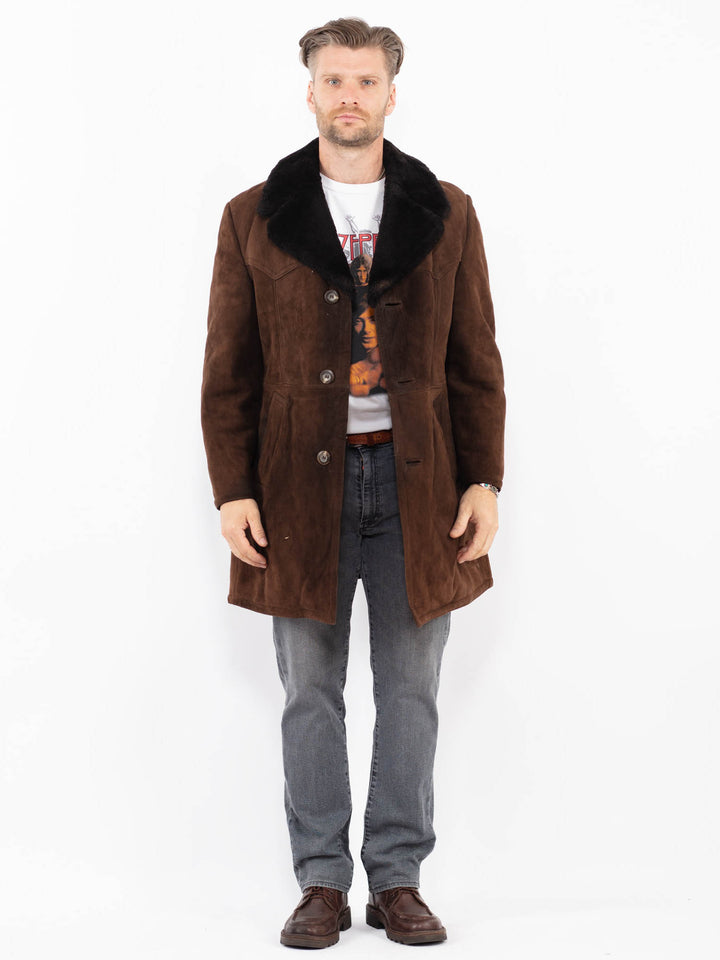 Vintage 70's Men Sheepskin in BrownZ2147