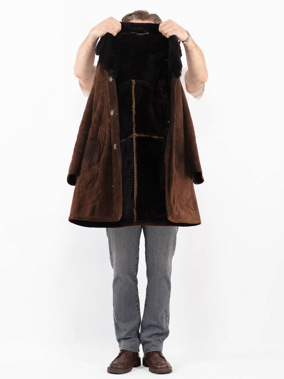 Vintage 70's Men Sheepskin in BrownZ2147