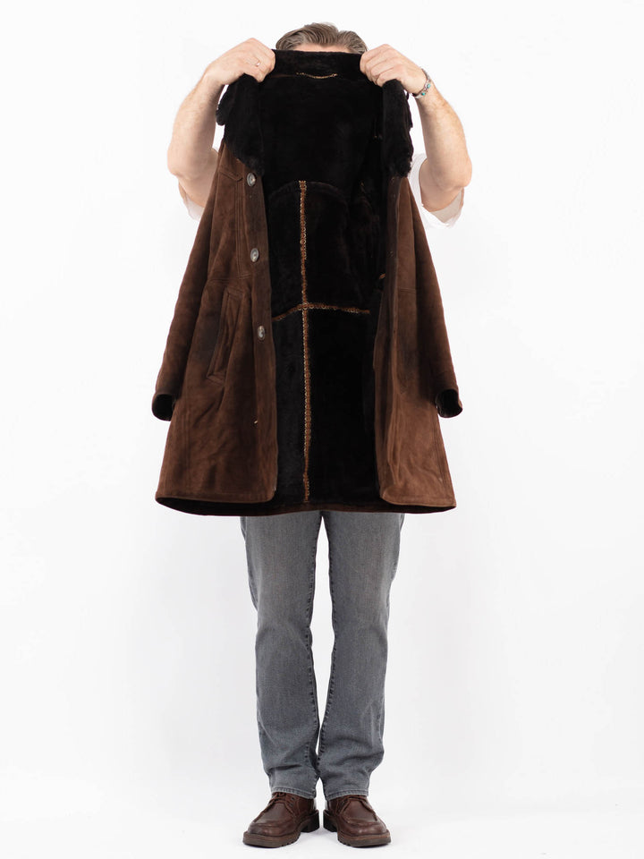 Vintage 70's Men Sheepskin in BrownZ2147