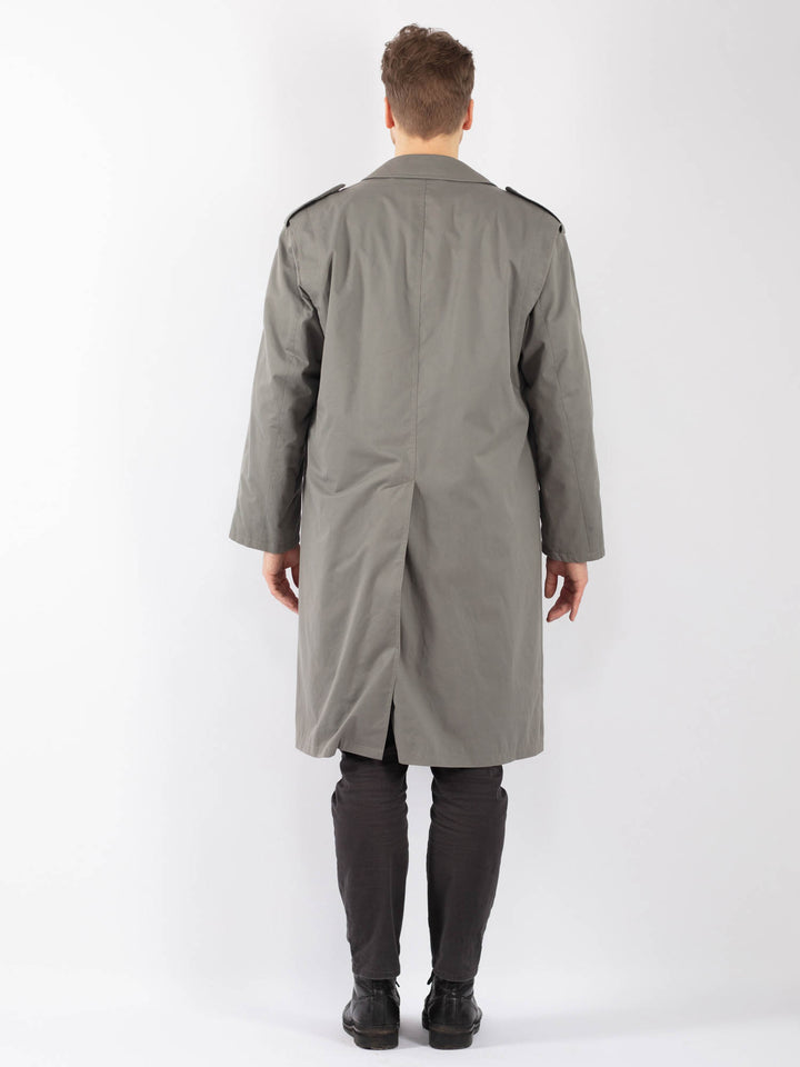 Vintage 70's Men Trench in GrayZ1244