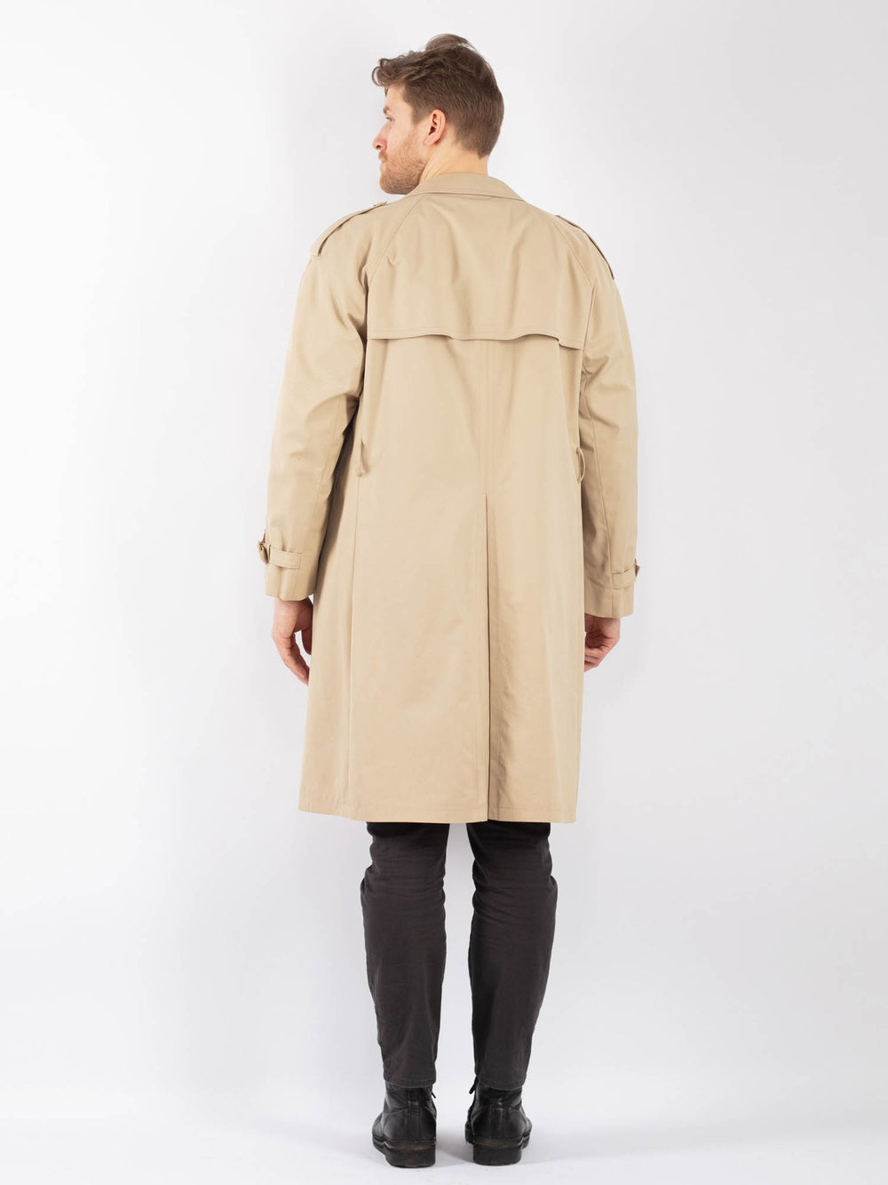 Vintage 70's Men Trench Coat in BeigeZ1248