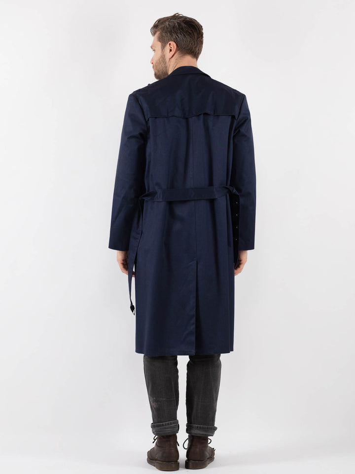 Vintage 70's Men Trench Coat in BlueZ802