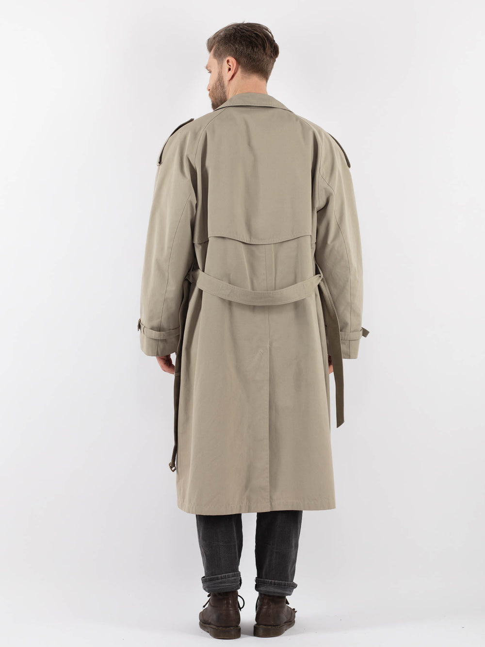 Vintage 70's Men Trench Coat in BeigeZ944