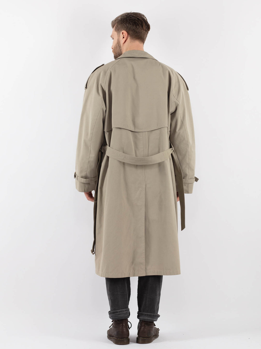 Vintage 70's Men Trench Coat in BeigeZ944