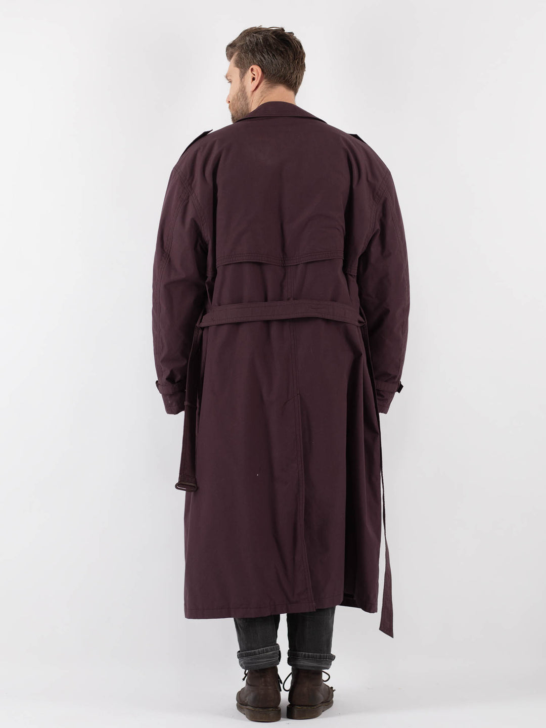 Vintage 70's Men Trench Coat in PurpleZ806