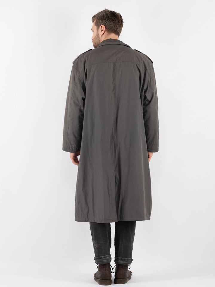 Vintage 70's Men Trench in GrayZ809
