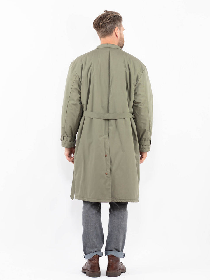 Vintage 70's Men Trench Coat in GreenZ2312
