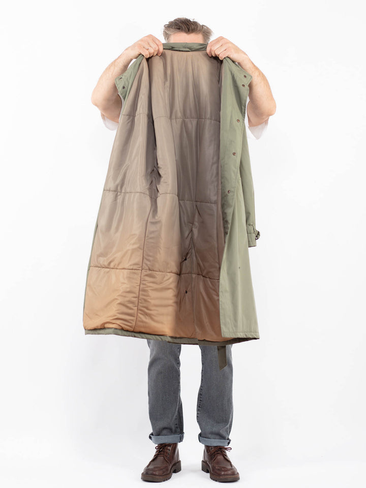 Vintage 70's Men Trench Coat in GreenZ2312