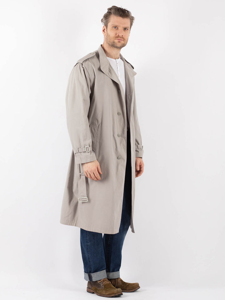 Vintage 70's Men Trench Coat in GrayZ1228