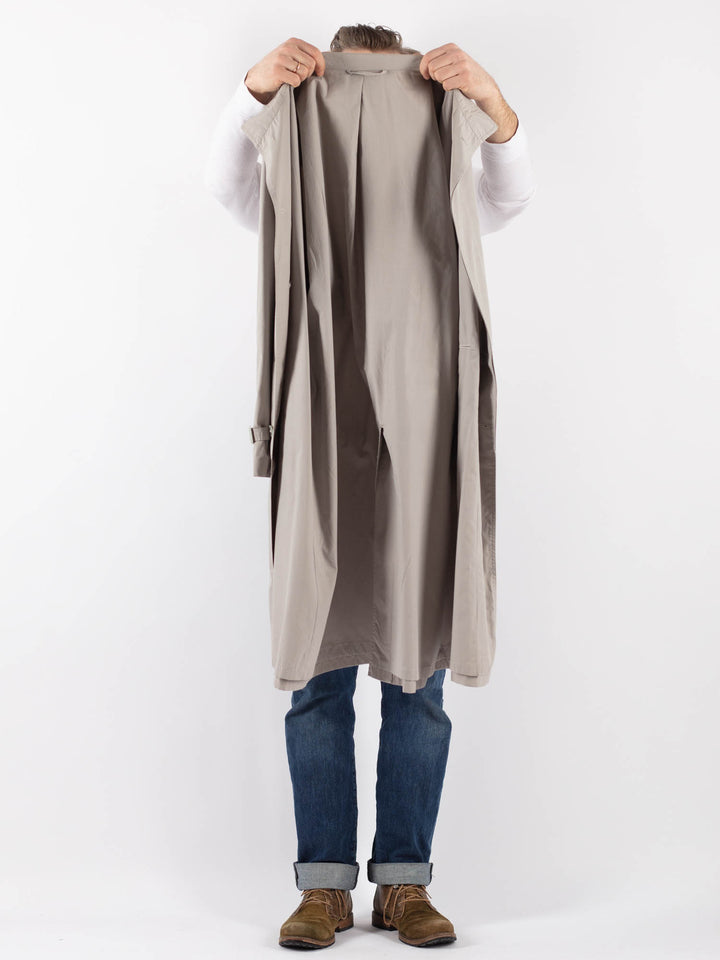 Vintage 70's Men Trench Coat in GrayZ1228