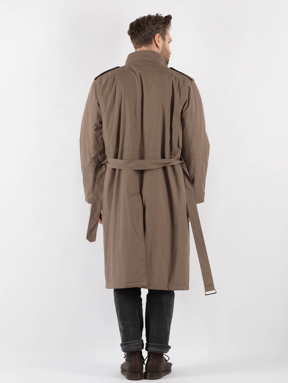 Vintage 70's Men Trench Coat in Beige